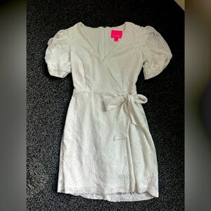 Lilly Pulitzer White Lace Wrap Dress XS